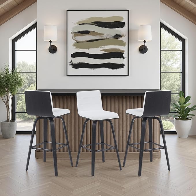 Vienna Modern Swivel Bar Height Stool by ArmenLiving