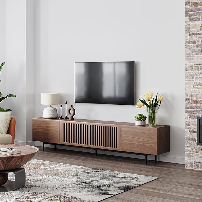 POVISON Full Assembled Mid-Century Modern TV Stand - Image 3