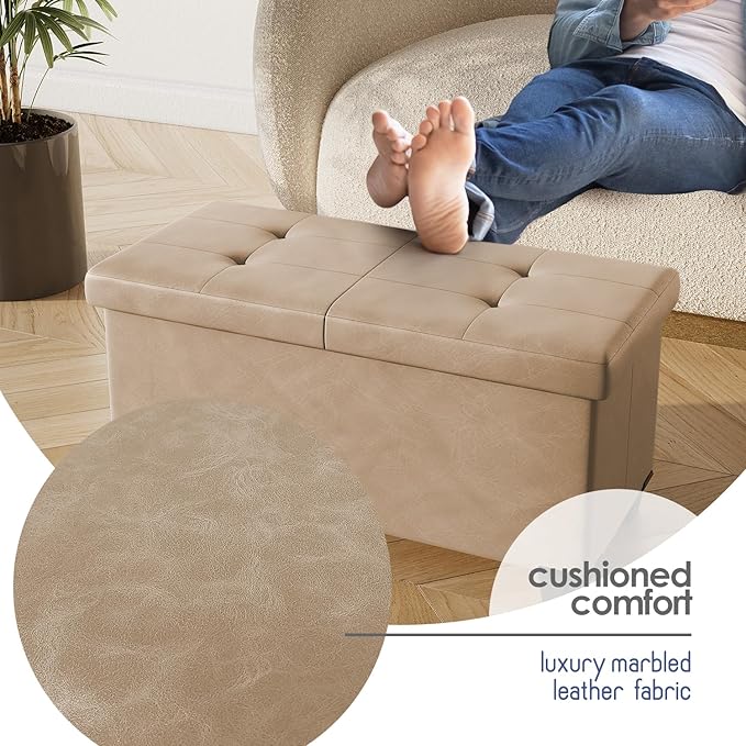 STORAGEBUD Storage Ottoman Bench - Image 7