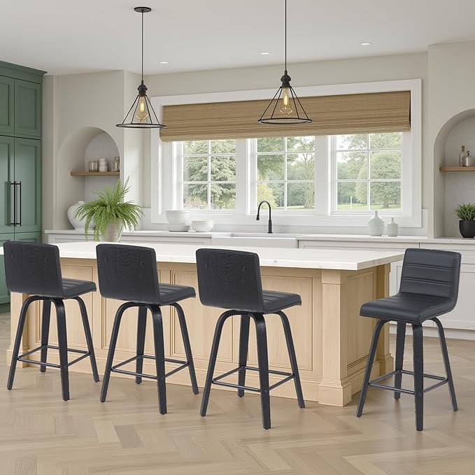 Vienna Modern Counter Height Swivel Bar Stool by ArmenLiving