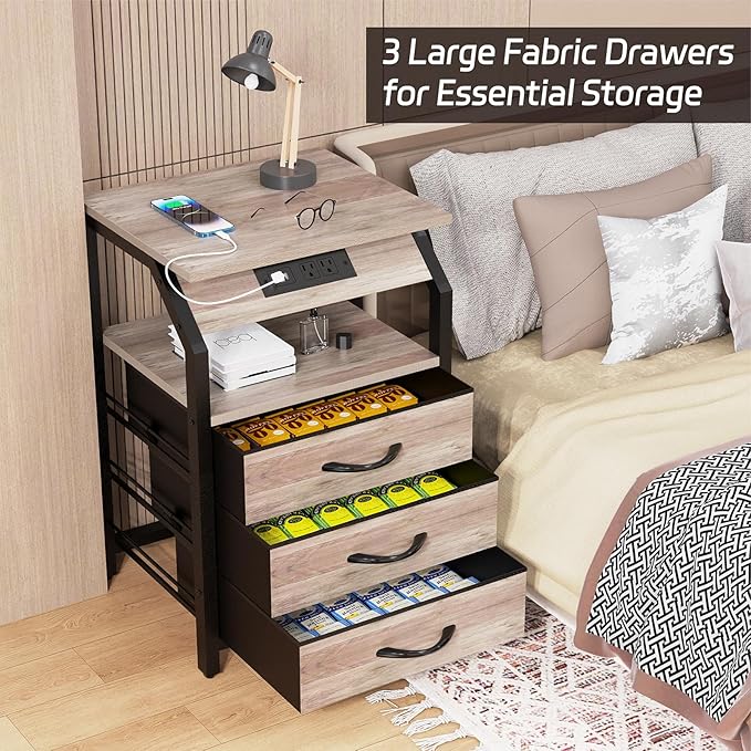 Night Stand Set of 2, Nightstands - Image 7