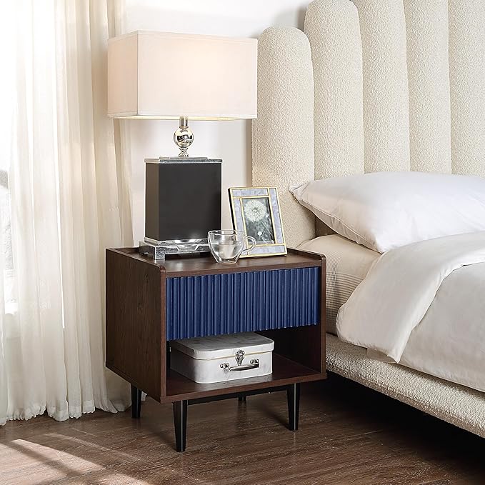 Manhattan Comfort Duane Modern Ribbed Nightstand, Bedside Table - Image 15