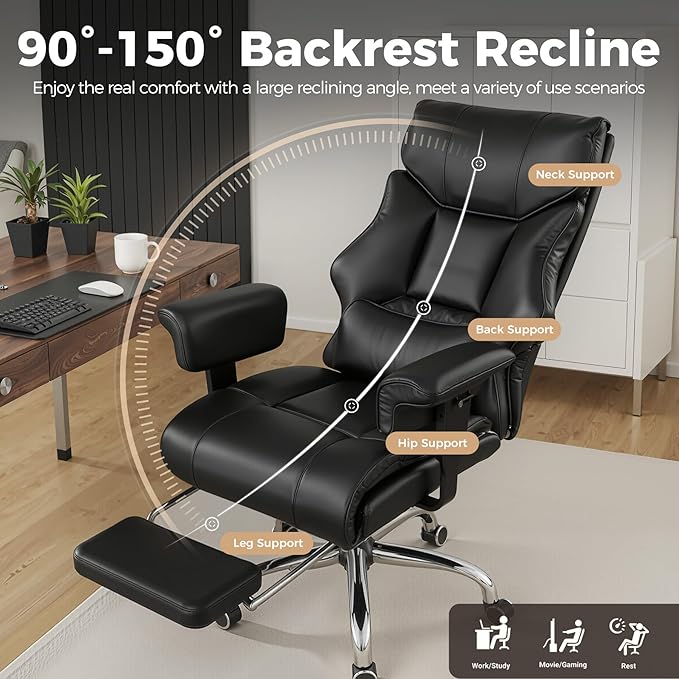 GTRACING Big and Tall Gaming Chair 400lbs Heavy Duty Office Chair - Image 5