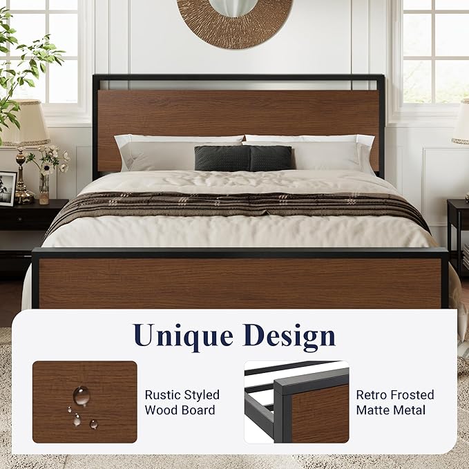 Allewie Queen Size Platform Bed Frame - Image 4