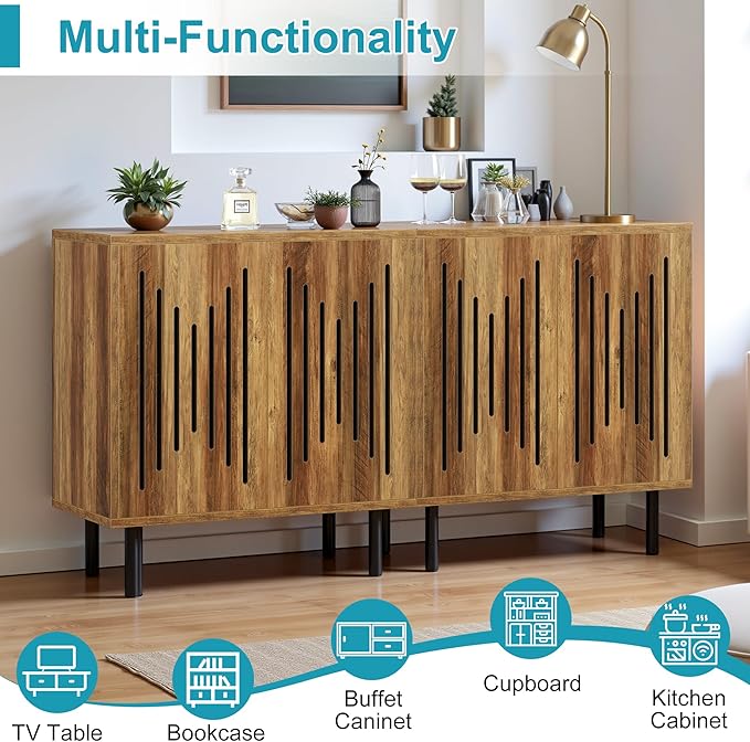 59" Sideboard Buffet Cabinet - Image 6