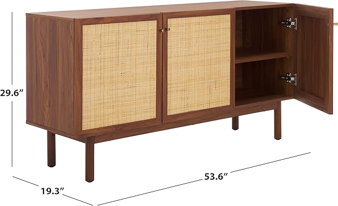 SAFAVIEH Aino TV Stand for up to 60" Flatscreen – Walnut Brown - Image 2