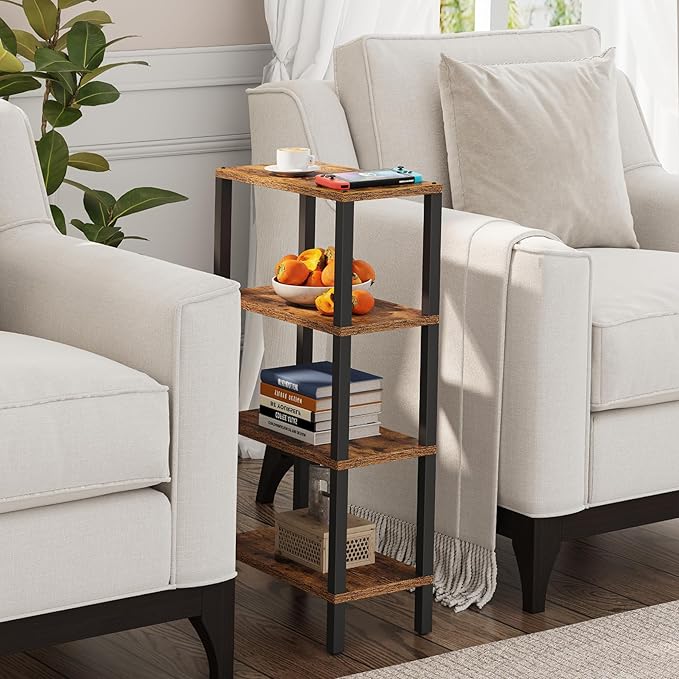 TUTOTAK Small Side Table, Narrow End Table, Skinny Sofa Table, Slim Nightstand - Image 5