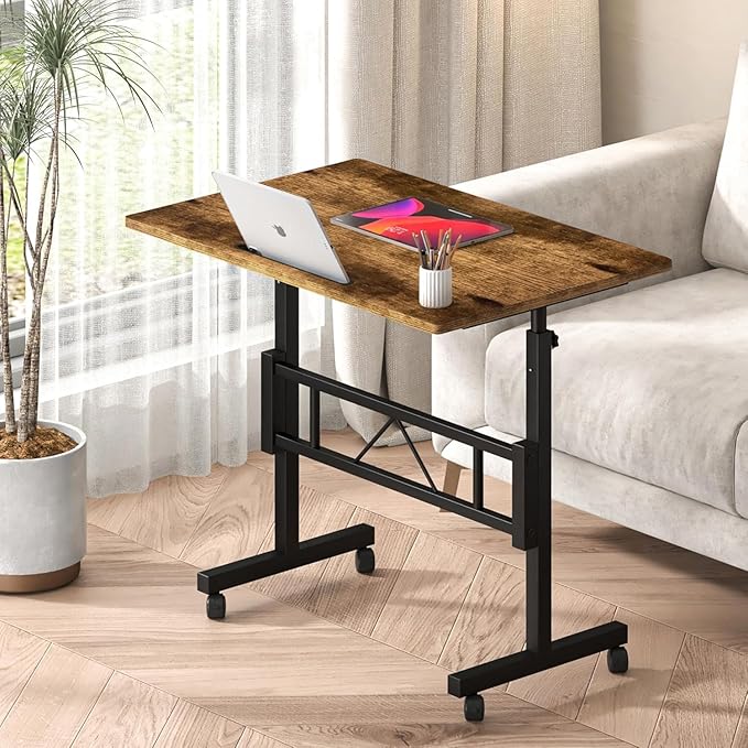 Klvied Small Standing Desk Adjustable Height, Mobile Table - Image 8
