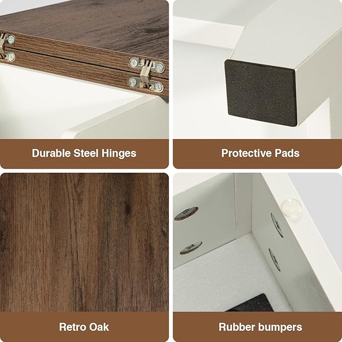 Narrow End Table with Charging Station - Image 7