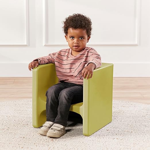 ECR4Kids Tri-Me Table and Cube Chair Set, Fern Green - Image 9