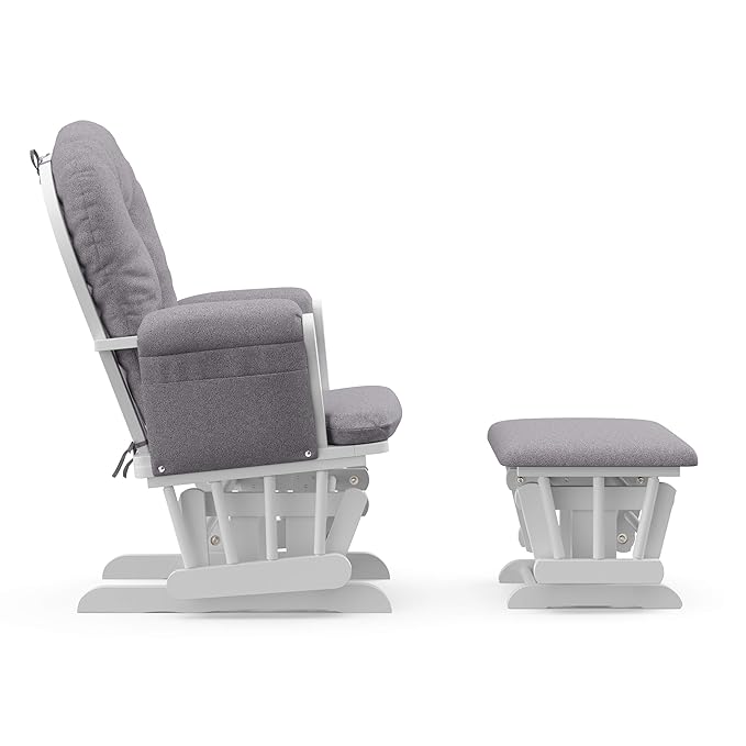 Storkcraft Premium Hoop Glider & Ottoman — GREENGUARD Gold Certified Nursery - Image 11