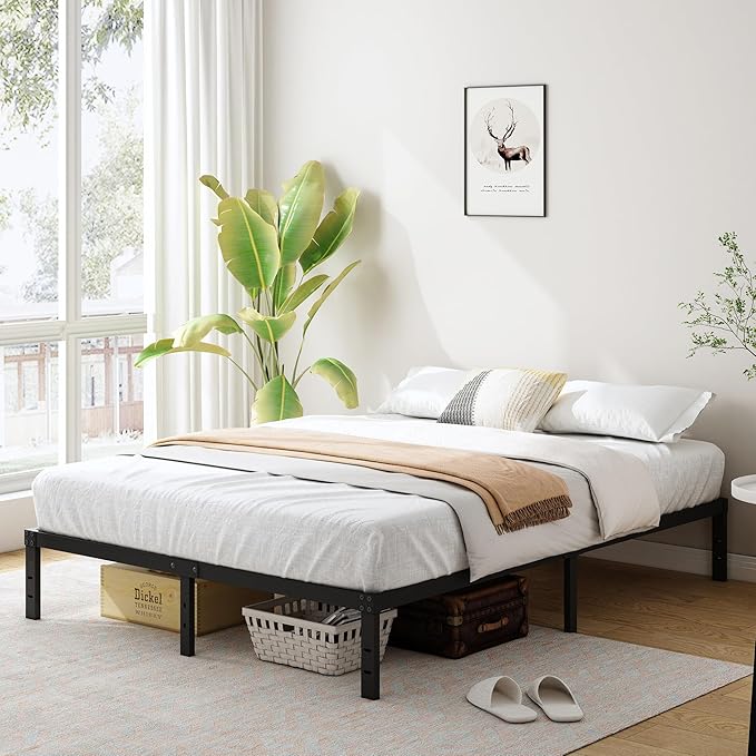10 Inch King Size Bed Frame, Platform Metal Bed Frame King Heavy Duty Steel - Image 6