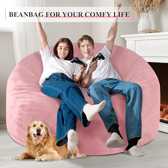 Homguava 5 FT Bean Bag Chair: 5' Bean Bags - Image 4