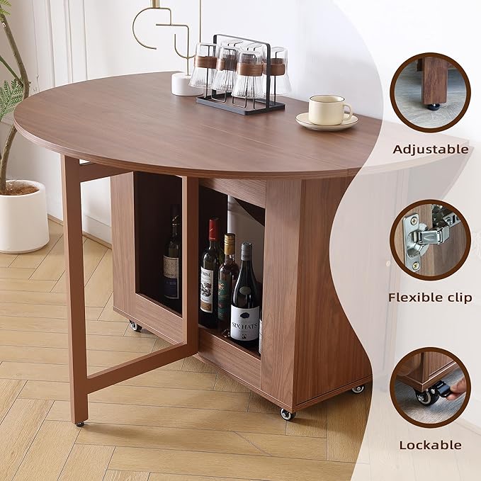 47.3" Round Folding Dining Table - Image 7