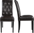 Yaheetech Dining Chairs Set of 2 Modern Style Faux Leather Dining Room Chairs by Yaheetech