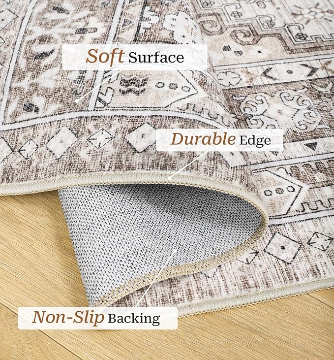 zesthome 10x12 Area Rugs, Stain Resistant Washable Rug, Ultra-Thin Rugs - Image 4