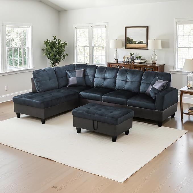 NicBex Sectional Couch 3 Pieces Sofa Set by NicBex