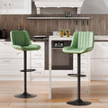 Shintenchi Swivel Bar Stools Set of 2, Adjustable Faux Leather Upholstered by Shintenchi