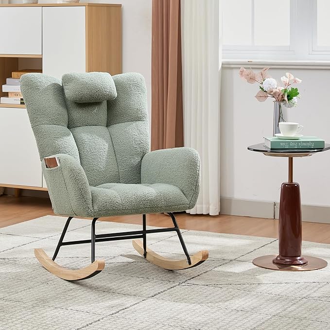 Nursery Rocking Chair, 300Lb Glider Chair - Image 9