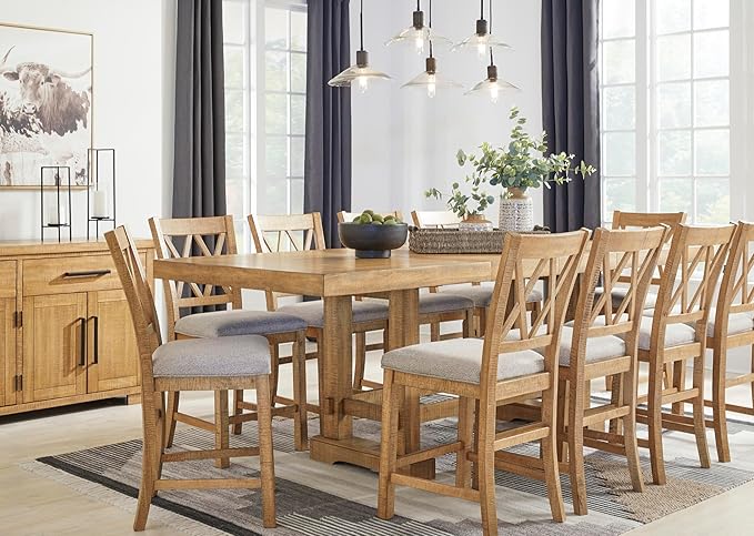 Signature Design by Ashley Havonplane Rustic Armless 25.63" Counter Height - Image 11