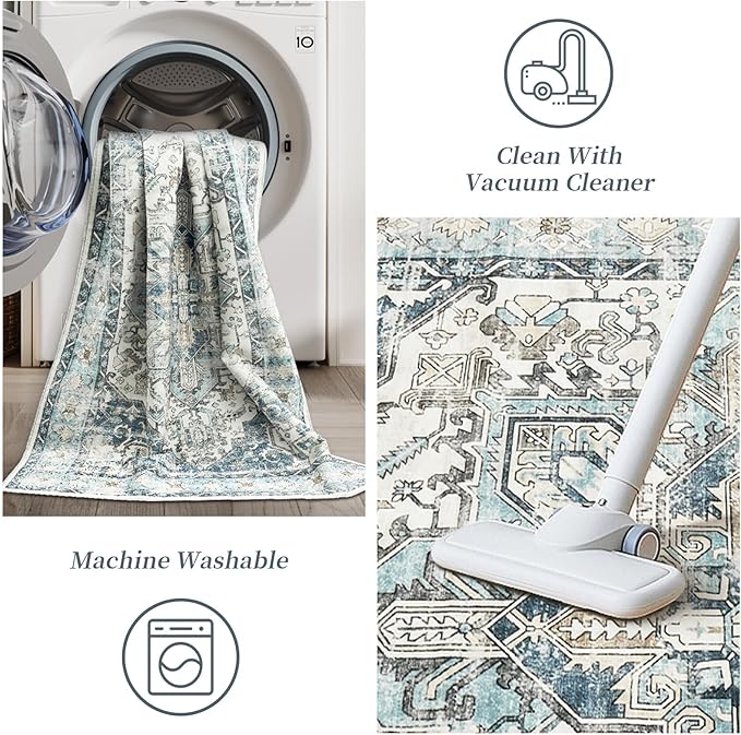 zesthome 5x7 Washable Rug-Stain Resistant Area Rugs - Image 5