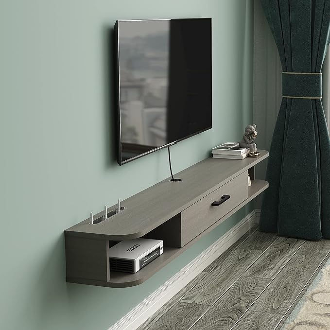 Pmnianhua Floating TV Stand, Floating TV Shelf by Pmnianhua
