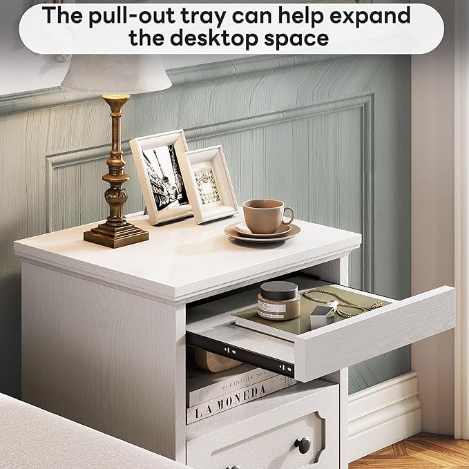 LIKIMIO Night Stand, Modern Bedside Table - Image 5