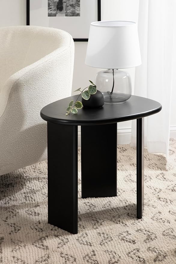 Kate and Laurel Tortola Modern Irregular Round Side Table, Transitional Pebble - Image 4