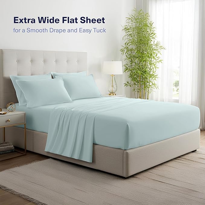 Kickoff Viscose Bamboo Sheets California King Size 4-pc 100% Organic Bamboo - Image 6