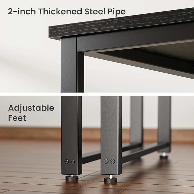 Huuger 55 x 24 inch Desk with Power Outlets & USB-C, Deeper & Thicker Desktop - Image 7
