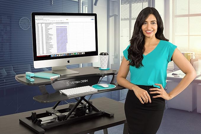 VERSADESK Electric Standing Desk Converter, 48 Inch PowerPro Height-Adjustable - Image 2