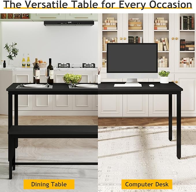 Rovibek 43" Dining Table Benches Set - Image 6