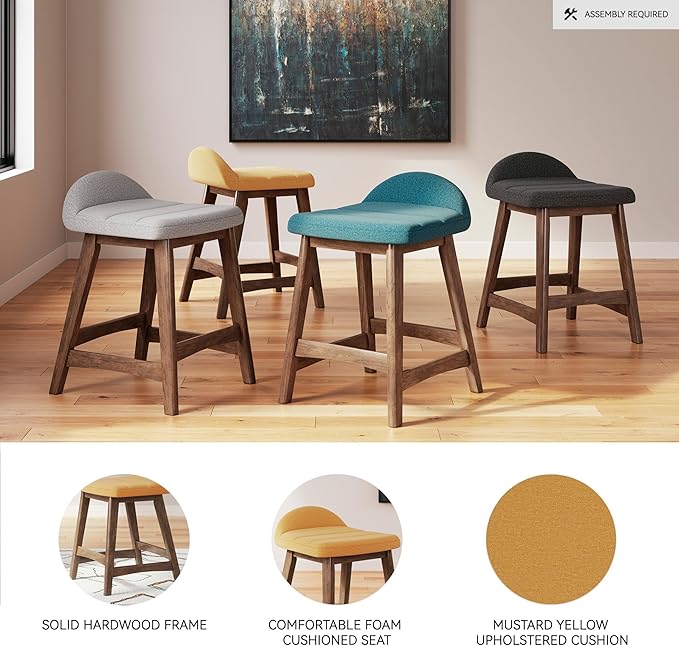 Signature Design by Ashley Lyncott Contemporary 28.5" Counter Height - Image 4