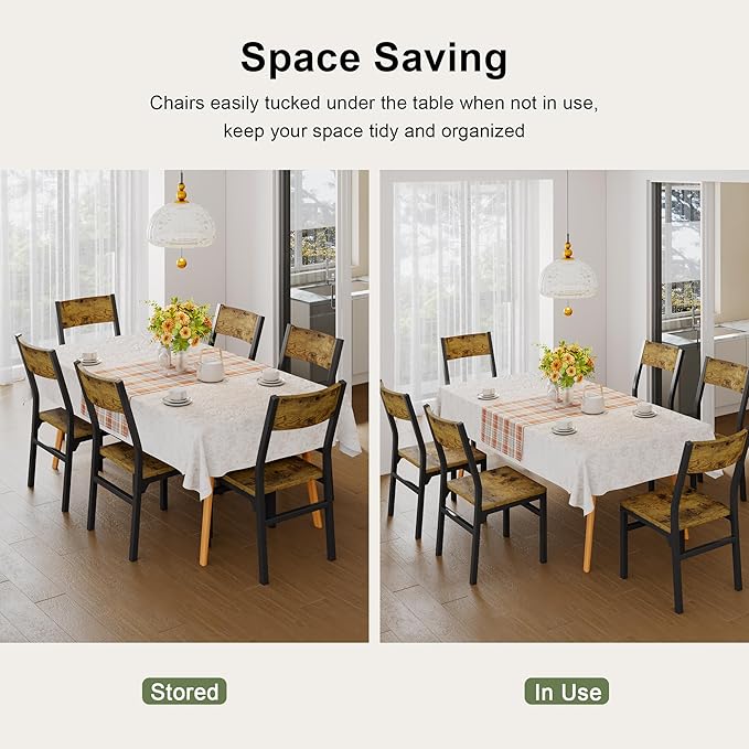 Feonase Dining Chairs Set of 6, Modern Kitchen Chairs - Image 8