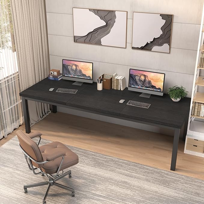 70.8 Inch Large Computer Desk, Long Gaming Table, Modern Two Person Desk Large - Image 5