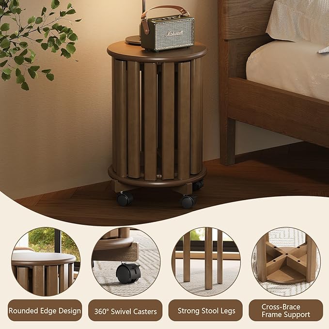 Stackable Stools Set of 4, 4‑in‑1 Bamboo Nesting Stools & End Tables - Image 7