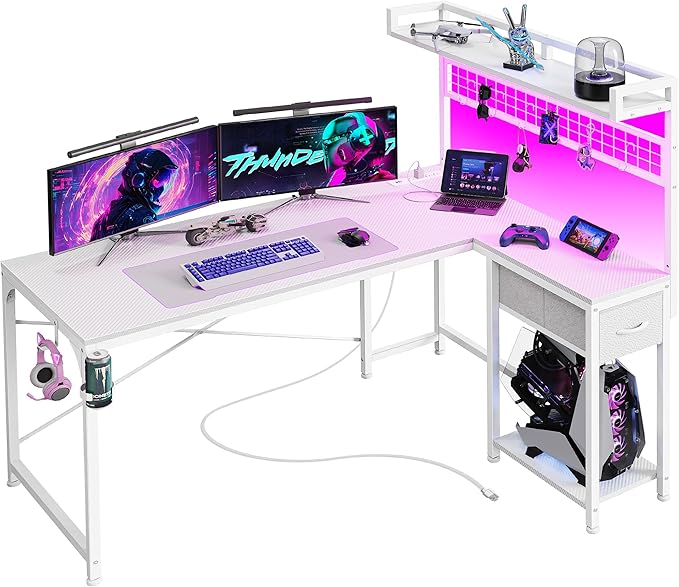 PRAISUN L Shaped Gaming Desk by PRAISUN