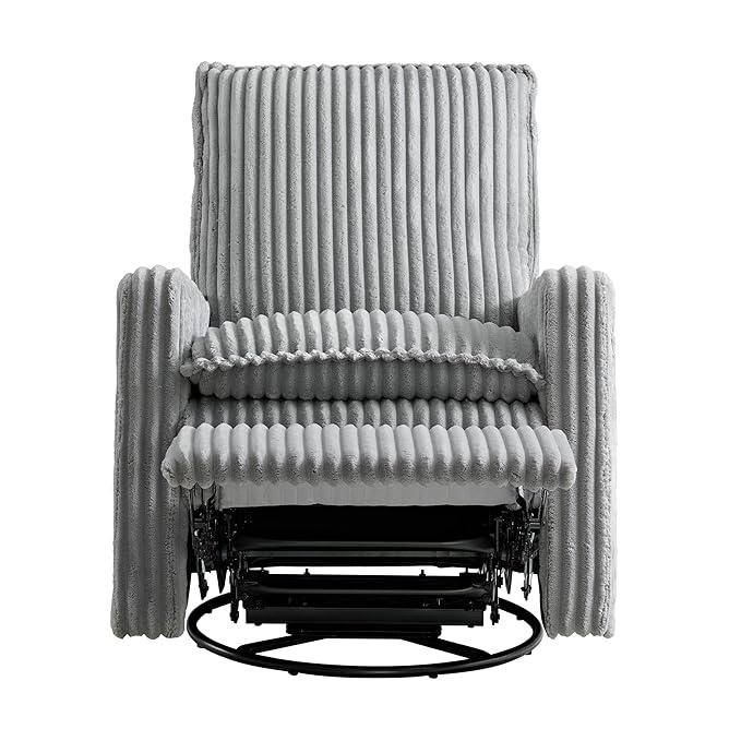 Oxford Baby Uptown Upholstered Swivel Glider and Recliner Nursery Chair - Image 6