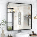 36x36 Inch Square Black Framed Bathroom Mirror by VANLIOBathroomMirror