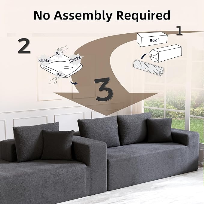 Cloud Sectional Couch, 104”L-Shape Oversized Sofa - Image 4