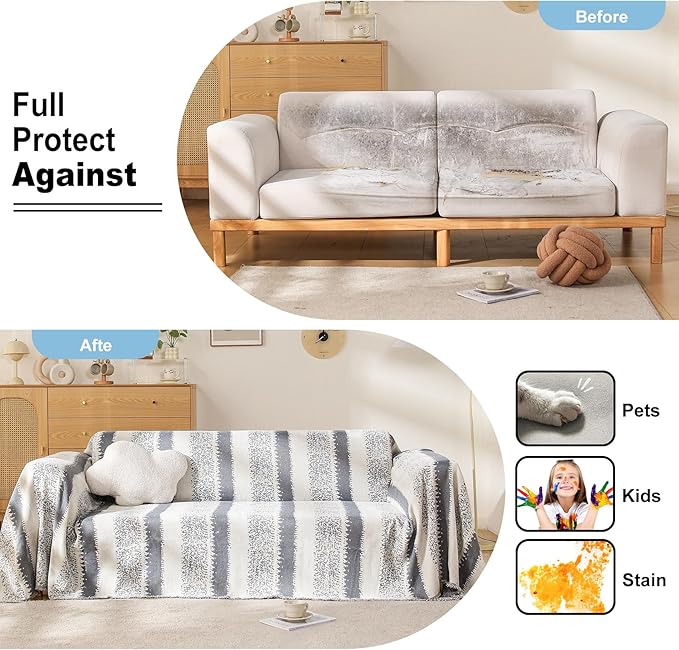 Boho Sofa Cover, Couch Covers for 3 Cushion Couch Sofa Pet Friendly, Sofa Cover - Image 6