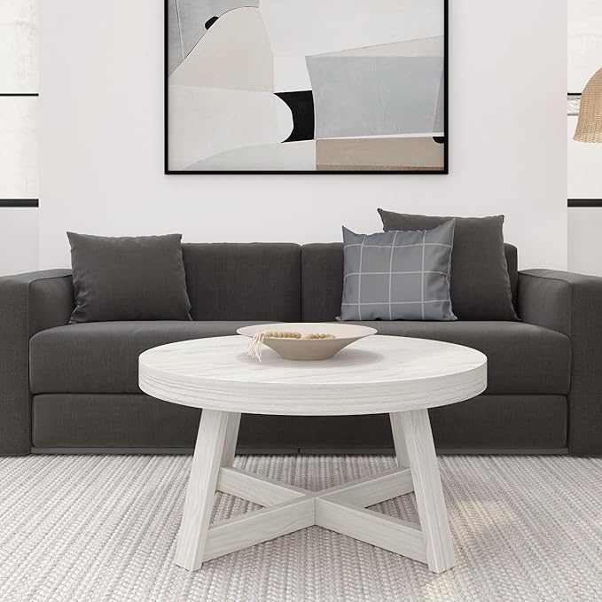 Plank+Beam Classic Round Coffee Table, Mini Center Tables - Image 3