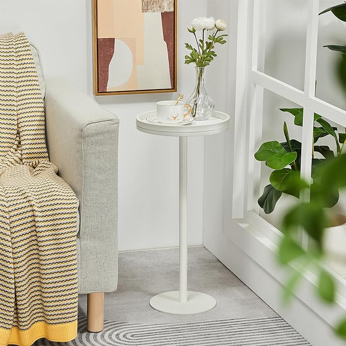Round Drink Table, Pedestal Tables, Small Round Side Table - Image 5