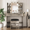 Vabches Vanity Desk with Mirror and Lights, Makeup Vanity Table with Charging by Vabches