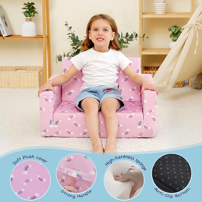 MallBest Kids Sofas Toddler Couch Bed Baby's Upholstered Chair Sleepover Couch - Image 5