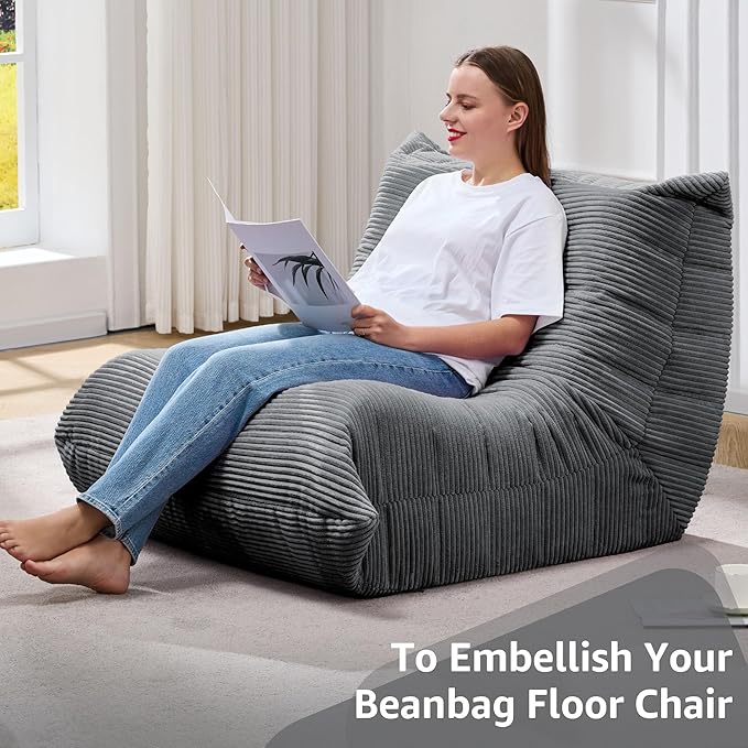 Bean Bag Chairs for Adults Giant Bean Bag Chair Memory Foam BeanBag Chair Big - Image 6