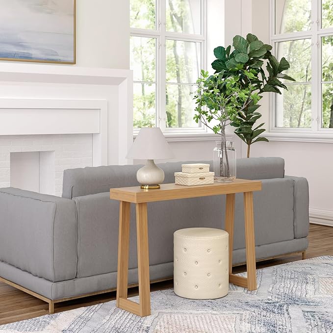 Plank+Beam Solid Wood Console Table, 46.25 Inch, Sofa Table, Narrow Entryway - Image 5