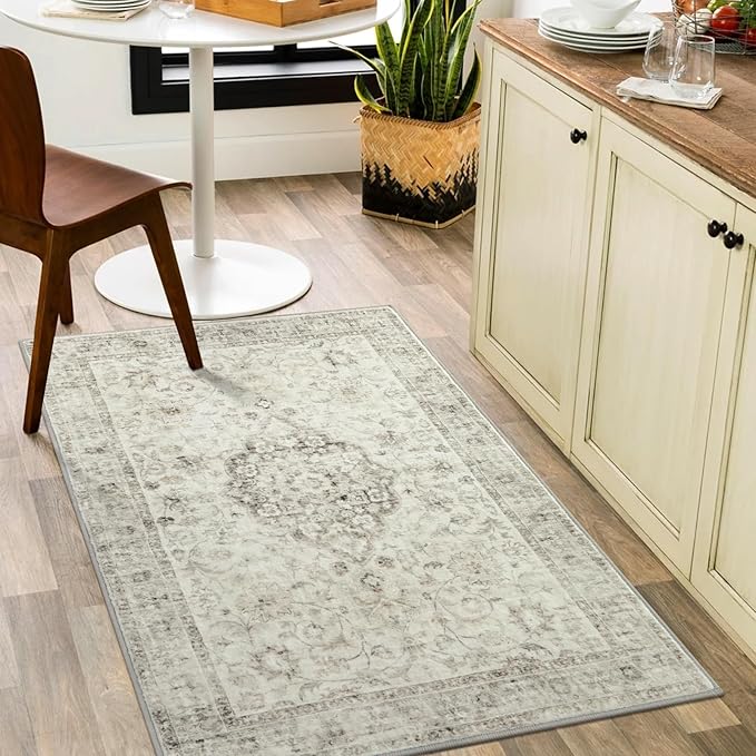 LIVEBOX Entryway Rug 3x5 Washable Area Rugs by LIVEBOX