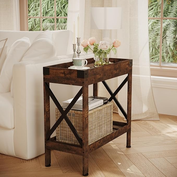 Narrow Side Table, Slim End Table - Image 7