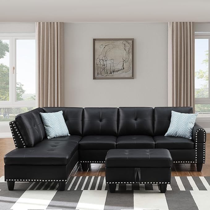 Ball & Cast 98" L Shaped Sectional Couch - Image 3
